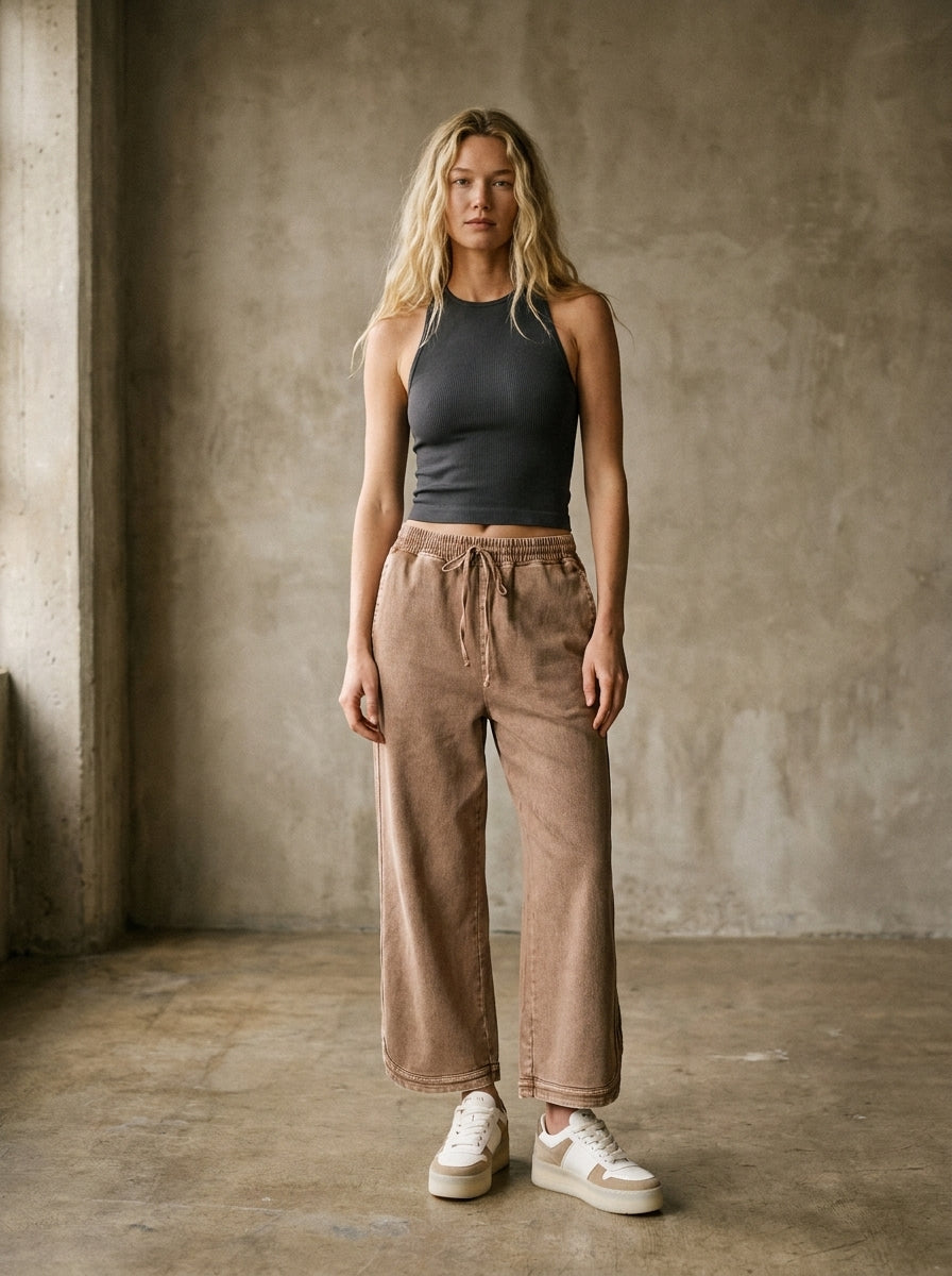 The Essential Mineral Washed Denim Pants