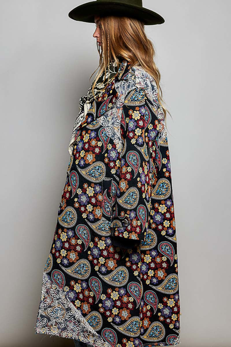 The Fortune Teller Jacquard Lace Patch Coat