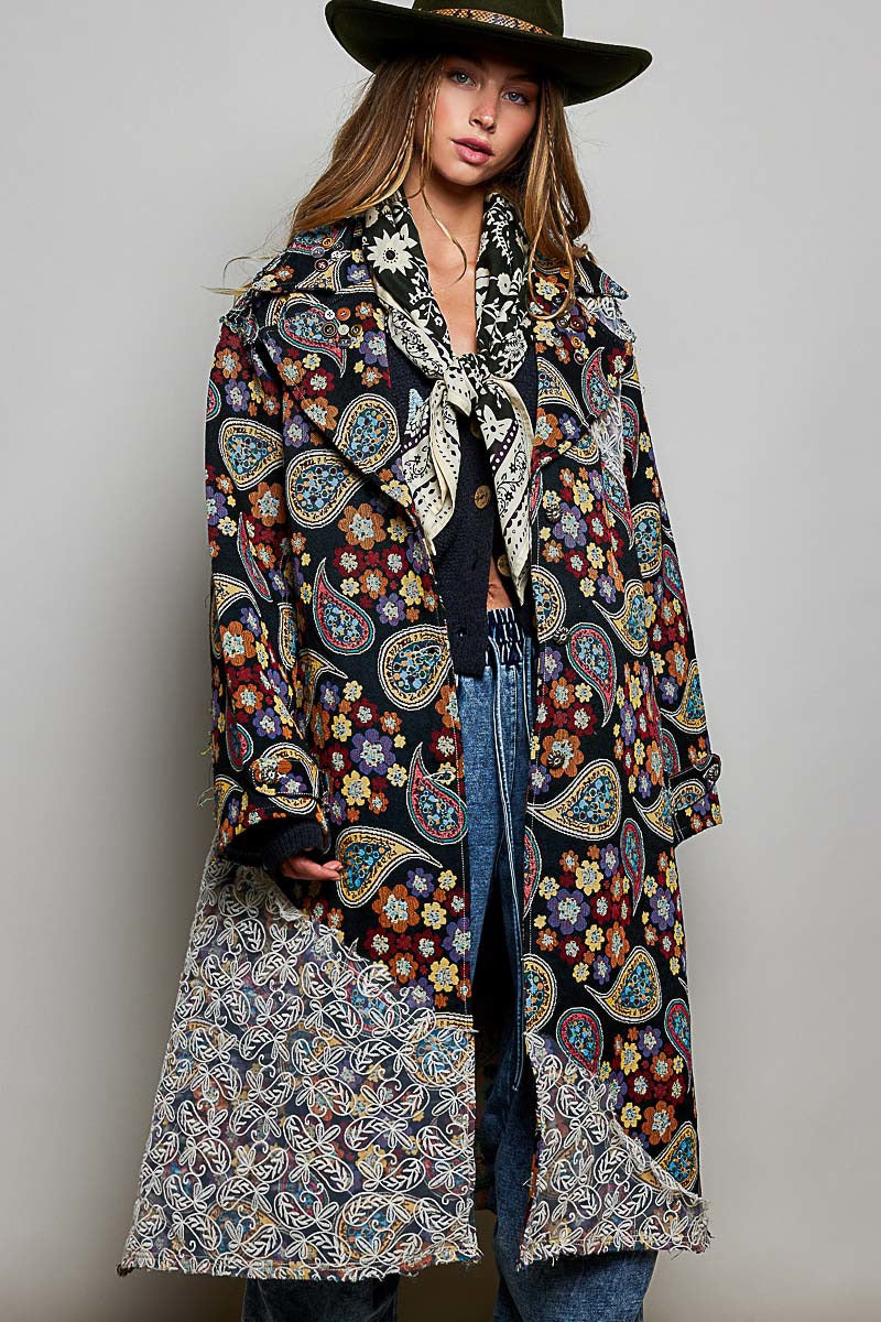 The Fortune Teller Jacquard Lace Patch Coat
