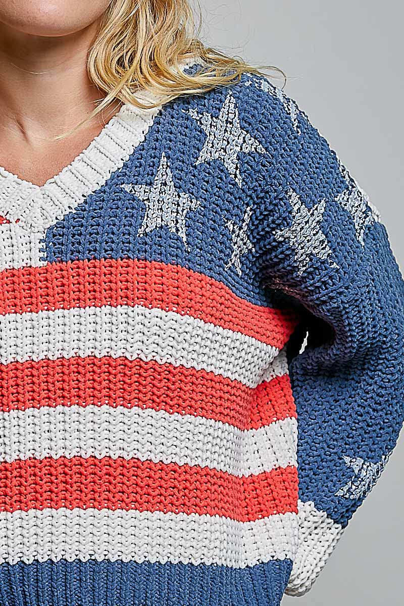 The Founder V-Neck Chenille Knit Sweater