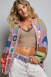 The Maker Balloon Sleeve Chenille Cardigan