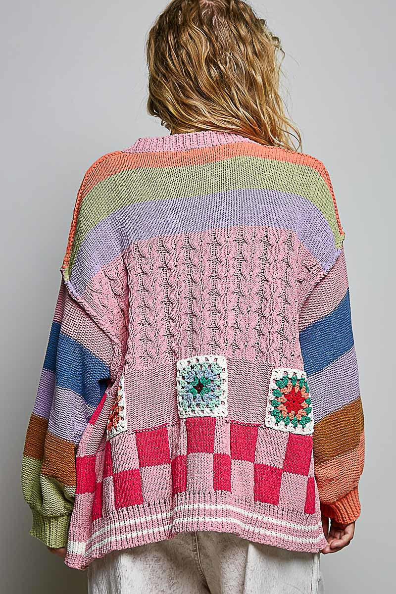 The Maker Balloon Sleeve Chenille Cardigan