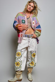 The Maker Balloon Sleeve Chenille Cardigan