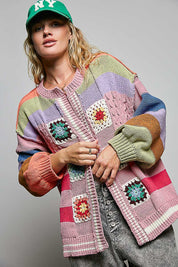 The Maker Balloon Sleeve Chenille Cardigan