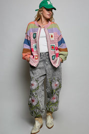 The Maker Balloon Sleeve Chenille Cardigan