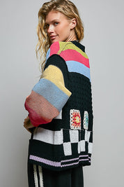 The Maker Balloon Sleeve Chenille Cardigan