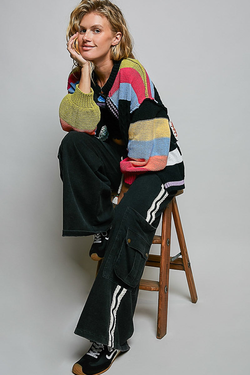 The Maker Balloon Sleeve Chenille Cardigan