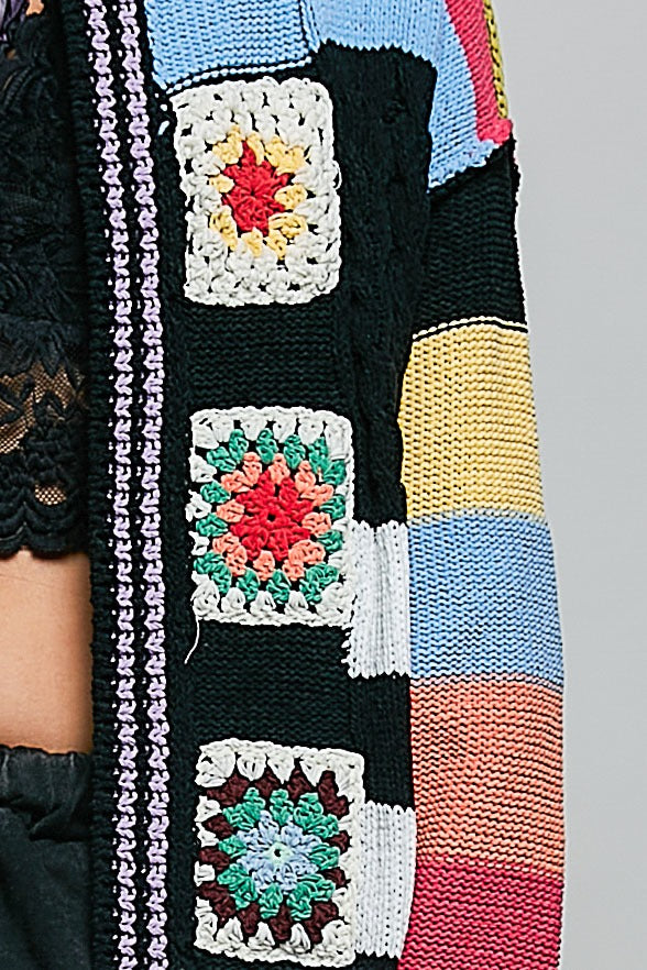 The Maker Balloon Sleeve Chenille Cardigan