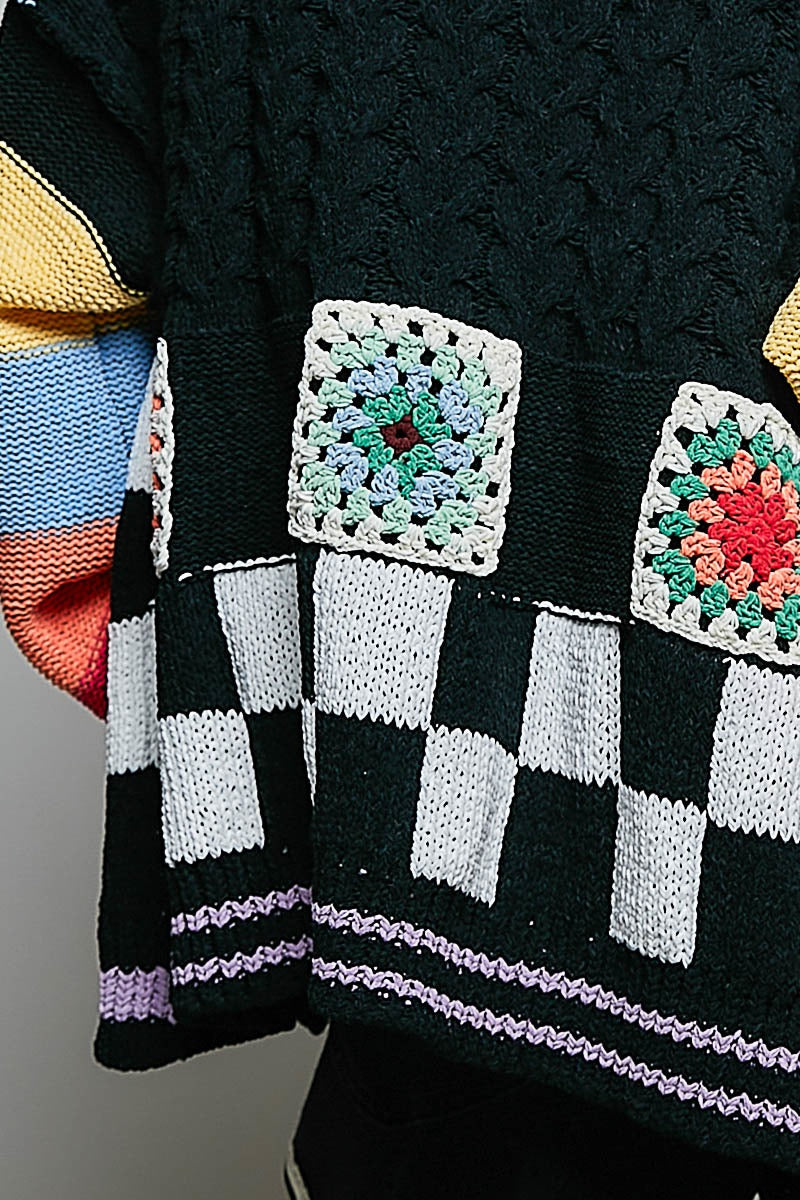 The Maker Balloon Sleeve Chenille Cardigan