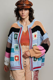 The Maker Balloon Sleeve Chenille Cardigan