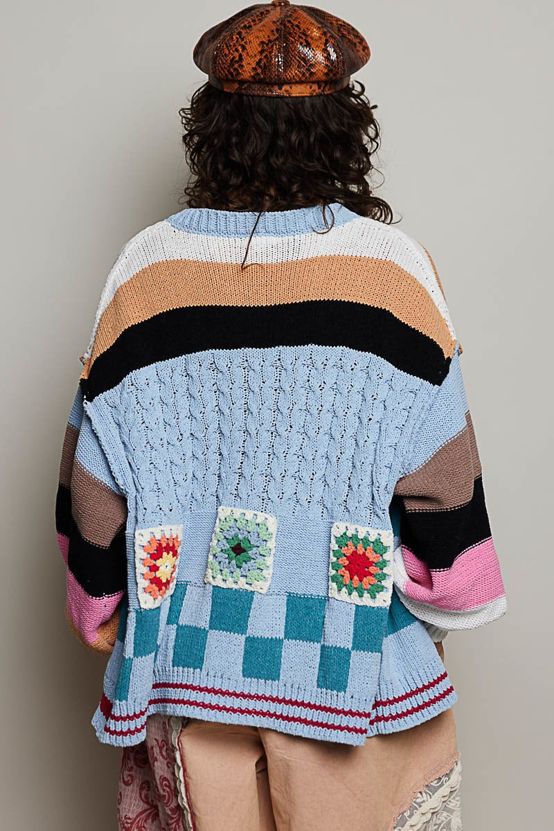 The Maker Balloon Sleeve Chenille Cardigan