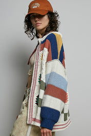 The Maker Balloon Sleeve Chenille Cardigan