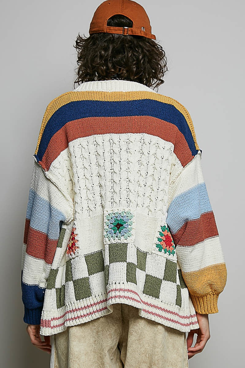 The Maker Balloon Sleeve Chenille Cardigan