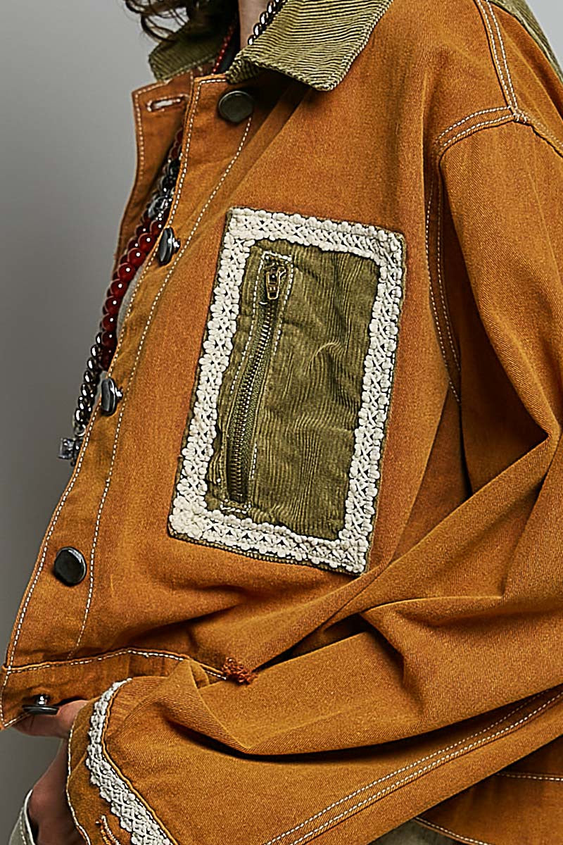 The Muse Contrast Denim Jacket