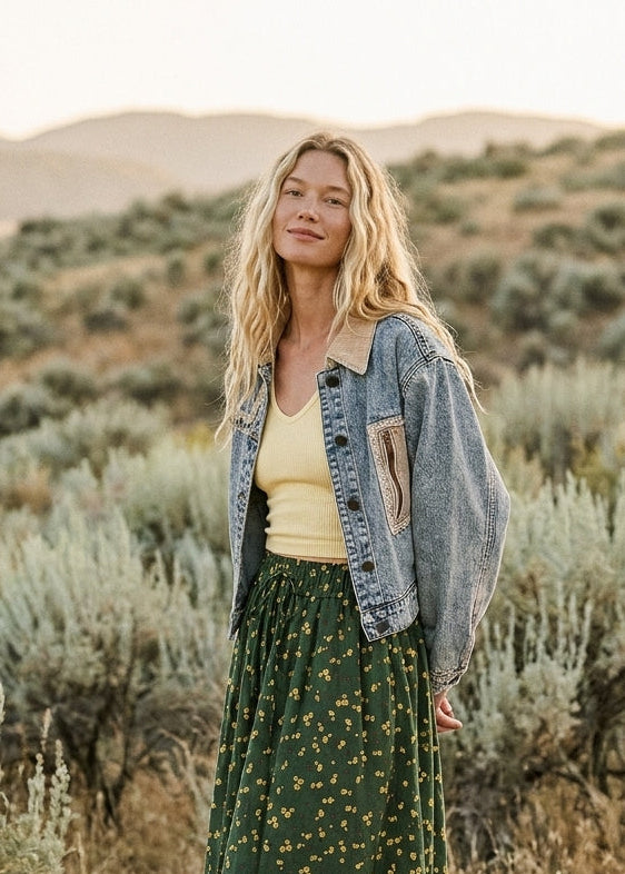 The Muse Contrast Denim Jacket