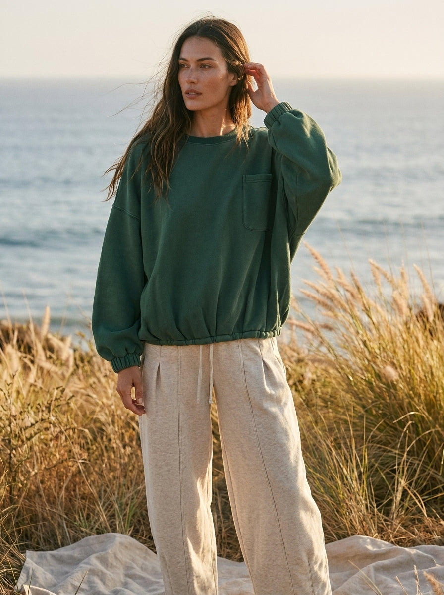 The One Pocket Oversized Mineral Wash Pullover
