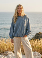 The One Pocket Oversized Mineral Wash Pullover