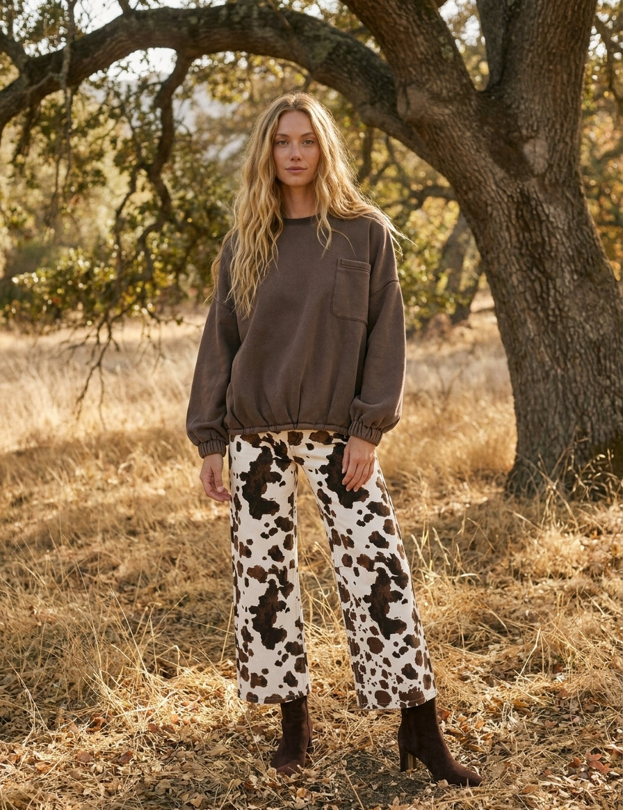 The One Pocket Oversized Mineral Wash Pullover