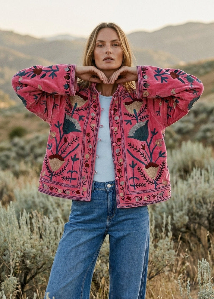 The Poet Textured Velvet Jacket