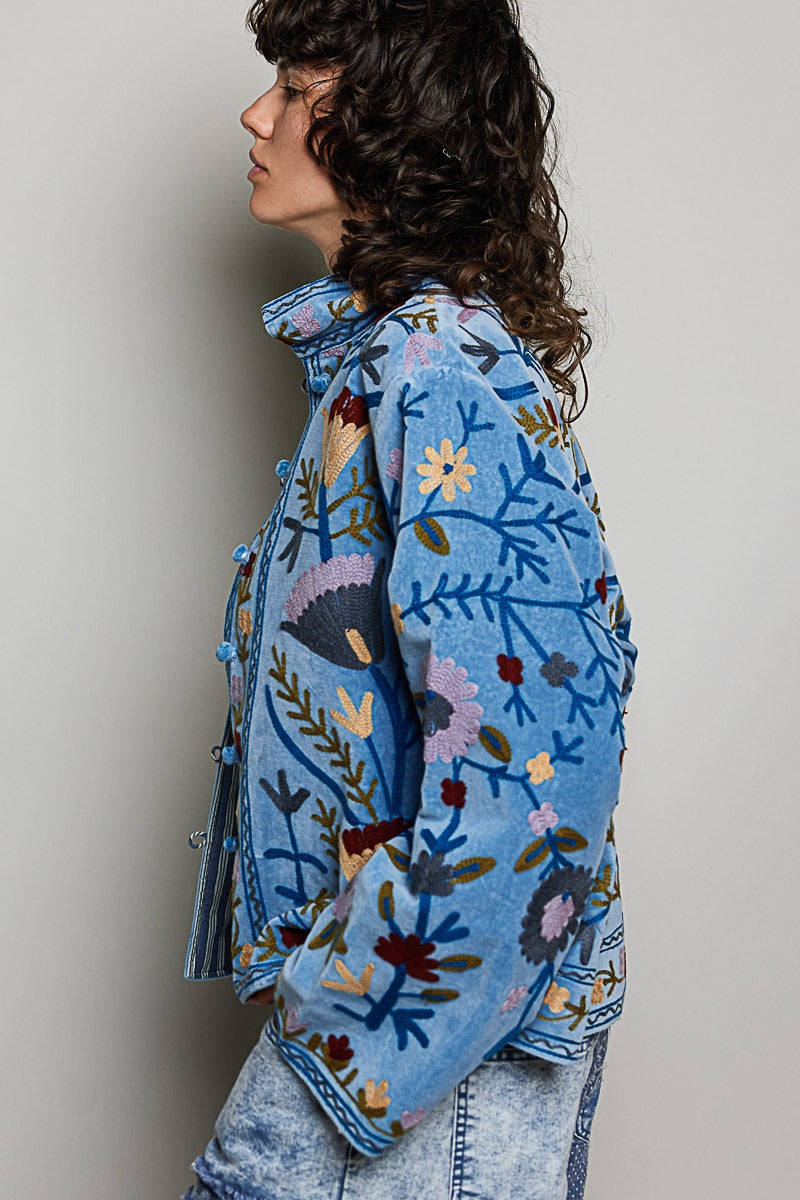 The Poet Textured Velvet Jacket