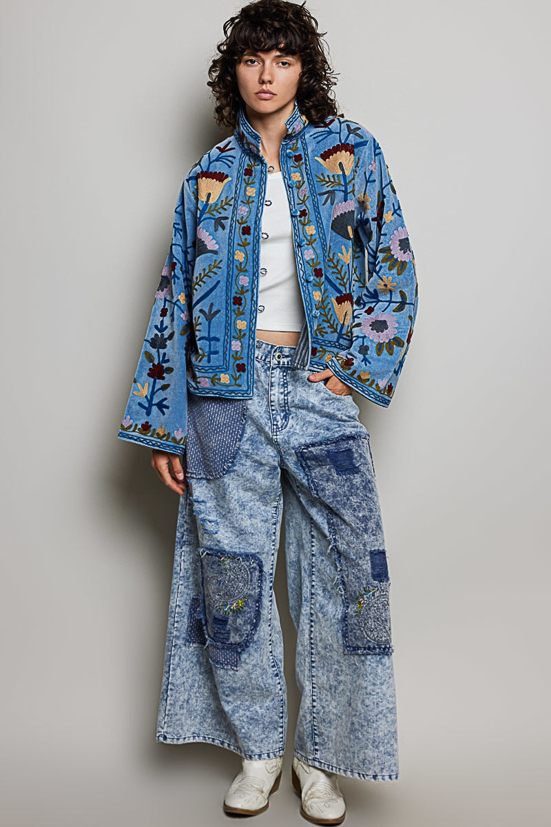 The Poet Textured Velvet Jacket