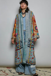 The Storyteller Patchwork & Embroidery Maxi Duster