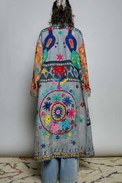 The Storyteller Patchwork & Embroidery Maxi Duster