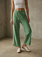 The Essential Drawstring Mineral Washed Terry Knit Pants