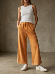 The Essential Drawstring Mineral Washed Terry Knit Pants