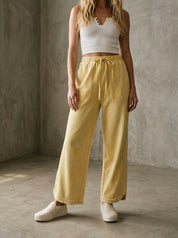 The Essential Drawstring Mineral Washed Terry Knit Pants