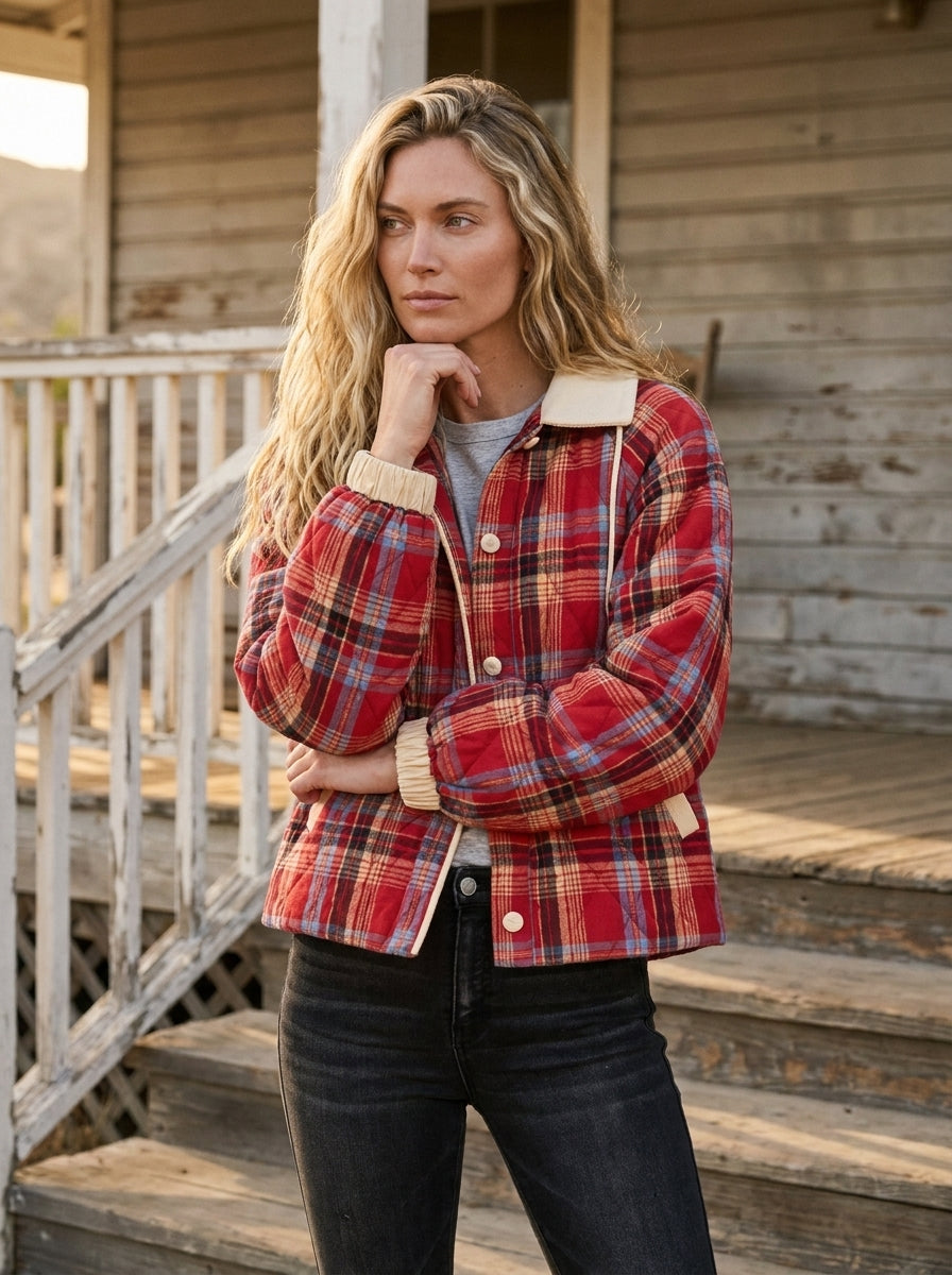 Truckee Plaid Quilted Jacket