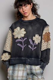 Wallflower Double Gauze French Terry Patchwork Pullover