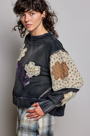 Wallflower Double Gauze French Terry Patchwork Pullover