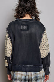 Wallflower Double Gauze French Terry Patchwork Pullover