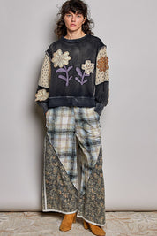 Wallflower Double Gauze French Terry Patchwork Pullover