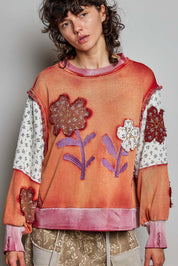 Wallflower Double Gauze French Terry Patchwork Pullover