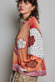 Wallflower Double Gauze French Terry Patchwork Pullover