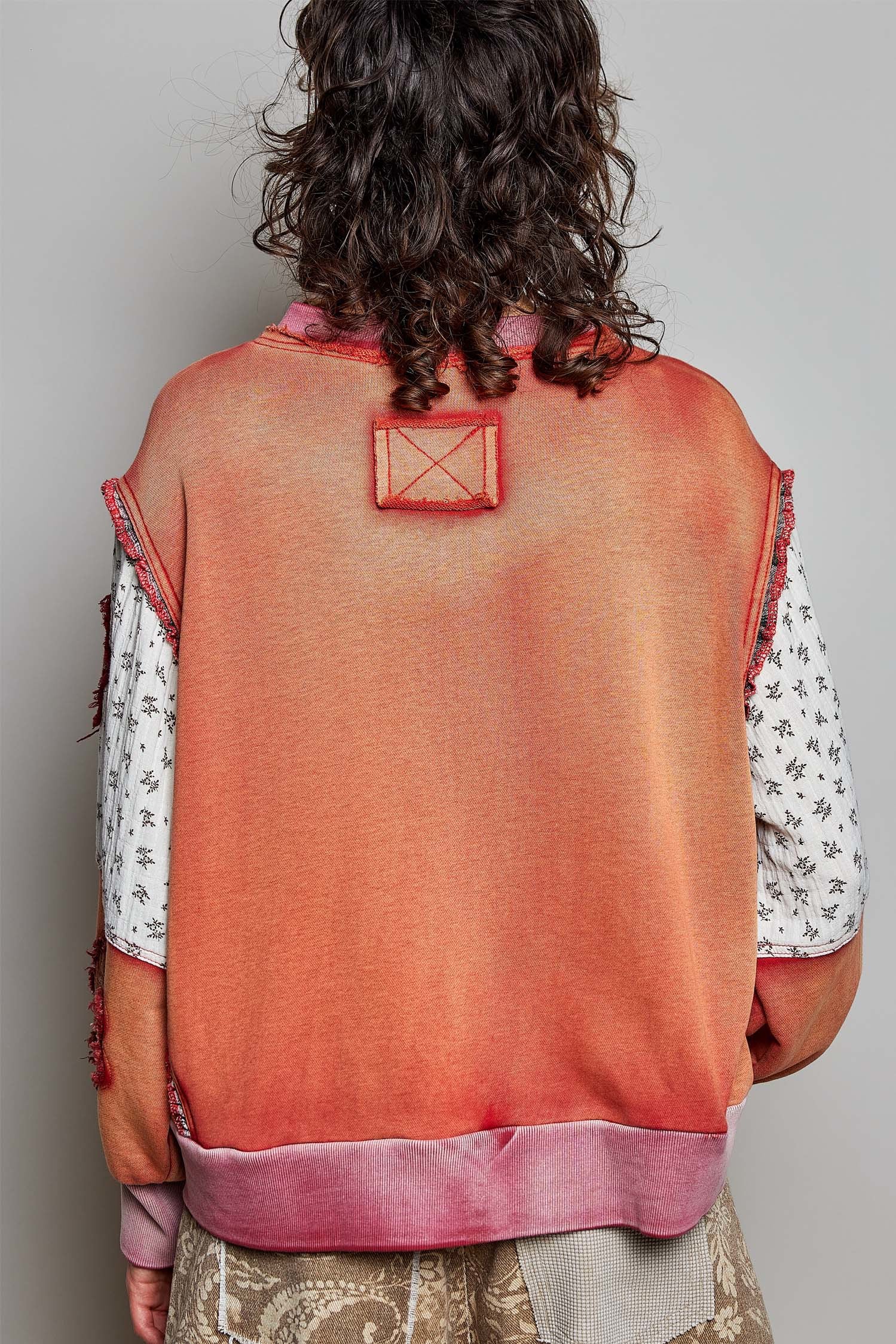 Wallflower Double Gauze French Terry Patchwork Pullover