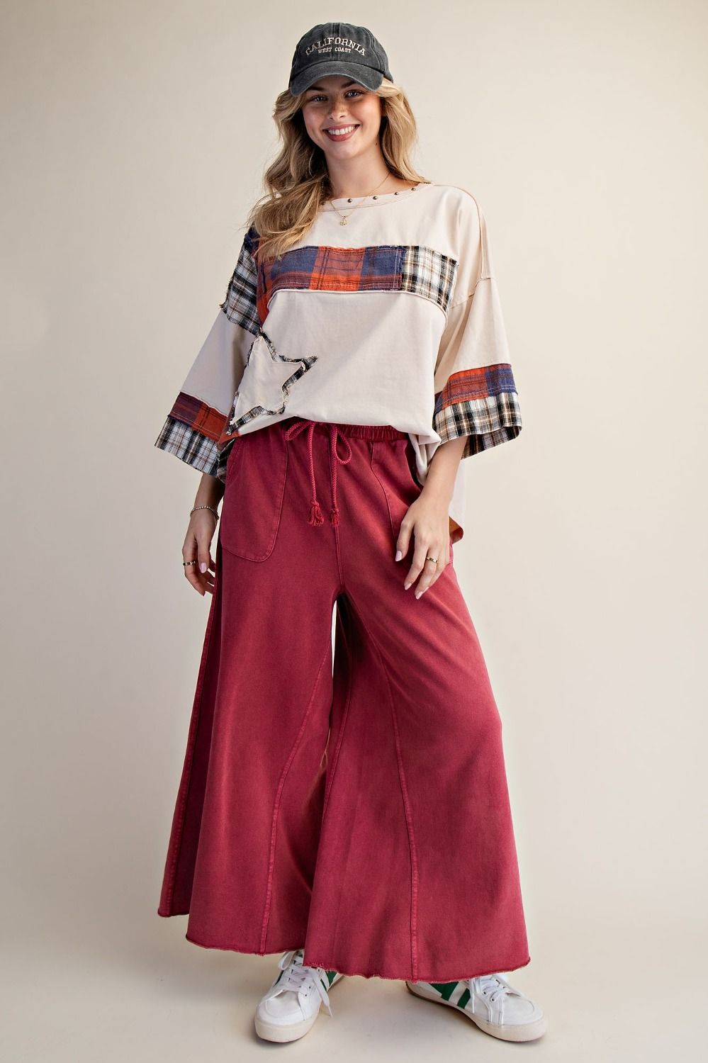 The Essential Washed Terry Knit Wide-Leg Pants