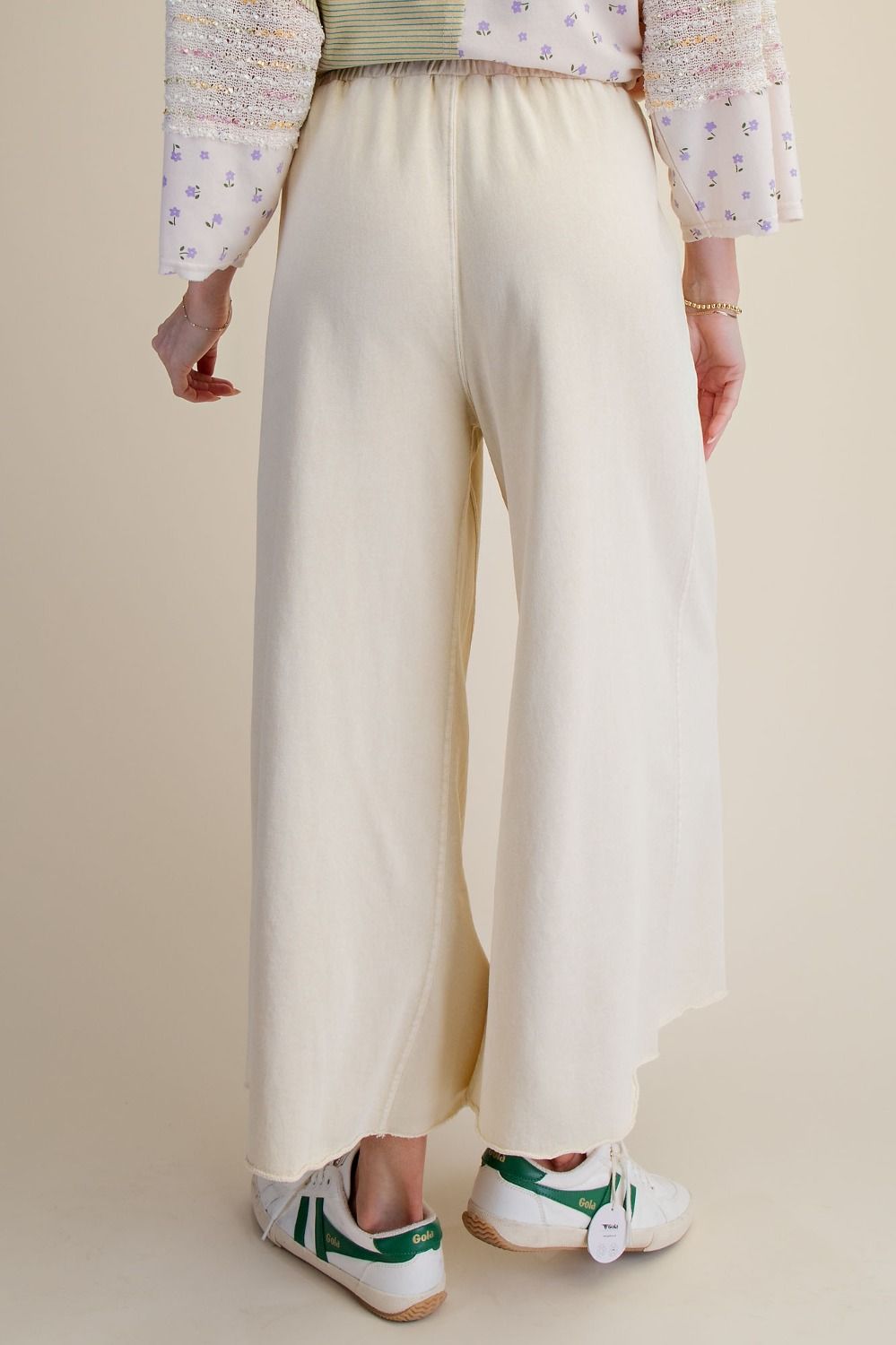 The Essential Washed Terry Knit Wide-Leg Pants