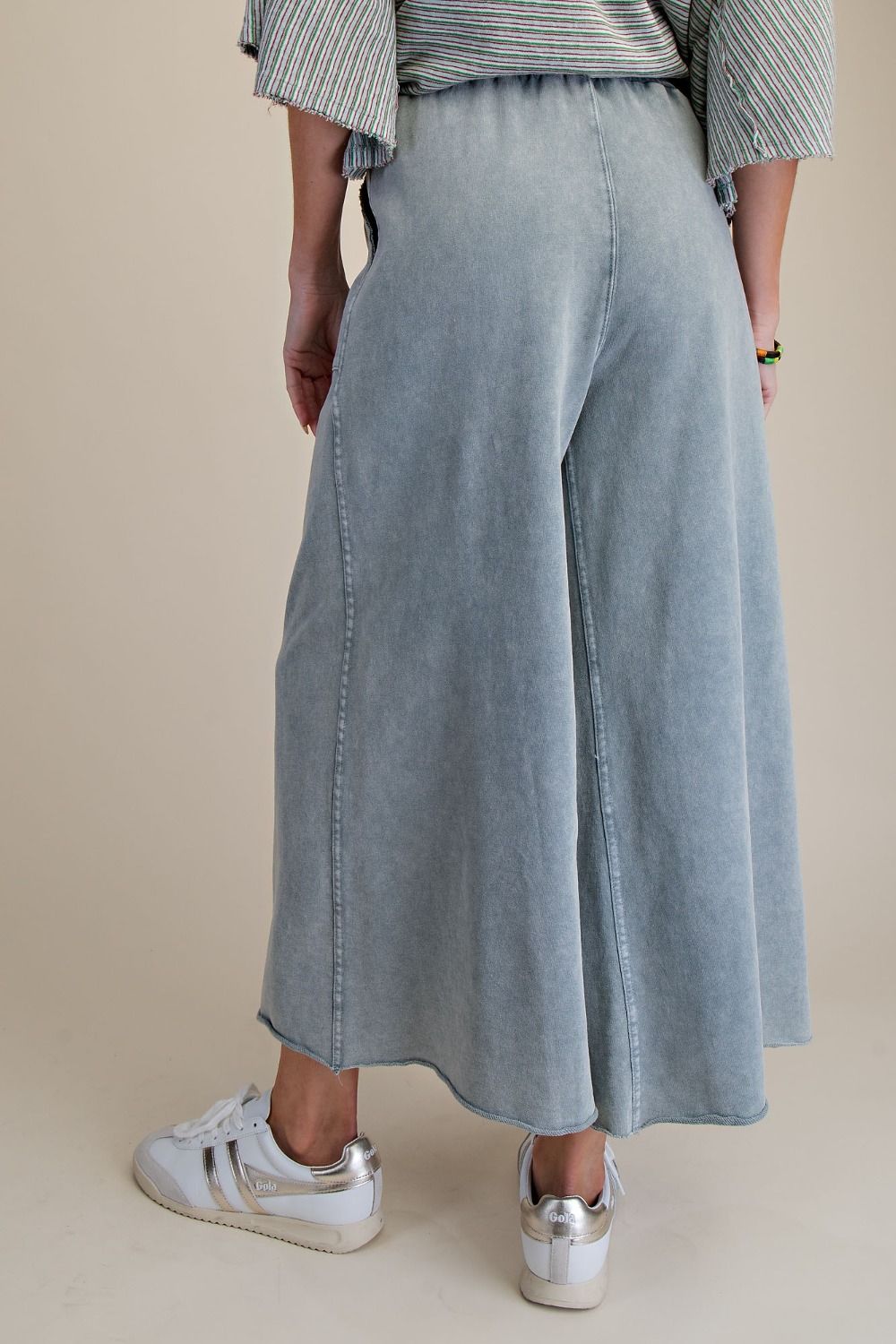 The Essential Washed Terry Knit Wide-Leg Pants