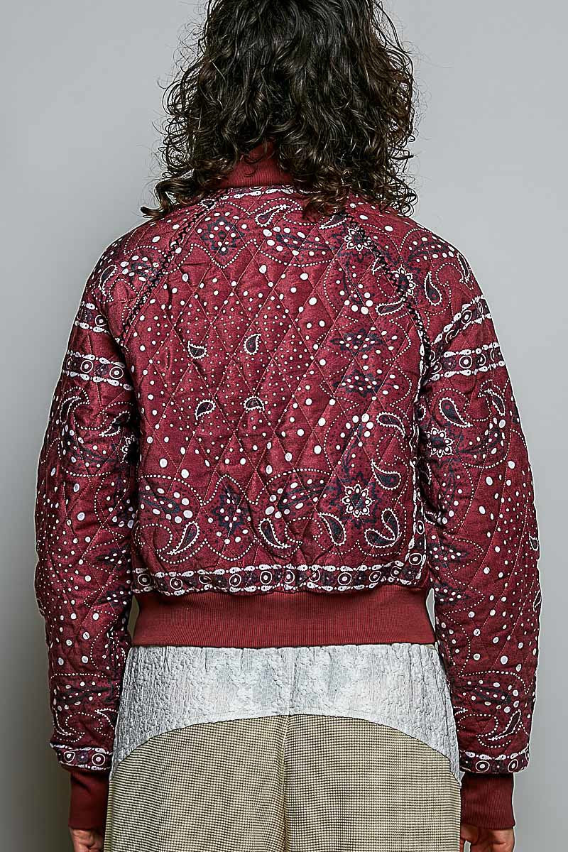Waylon Bandana Quilted Bomber Jacket