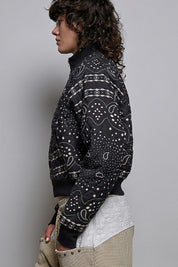 Waylon Bandana Quilted Bomber Jacket