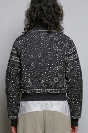 Waylon Bandana Quilted Bomber Jacket