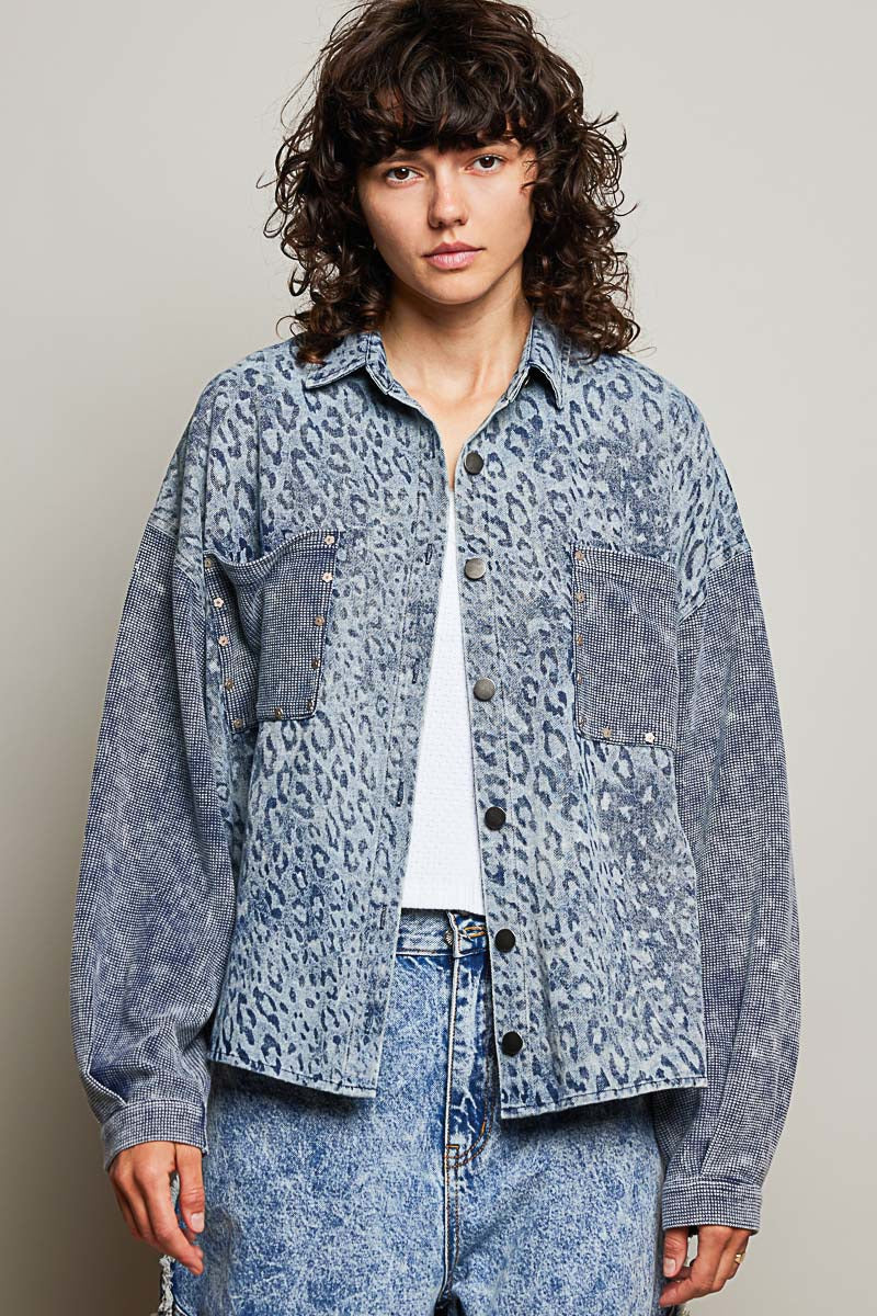 Wayward Mixed Print Shacket