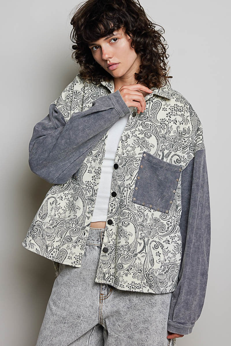 Wayward Mixed Print Shacket