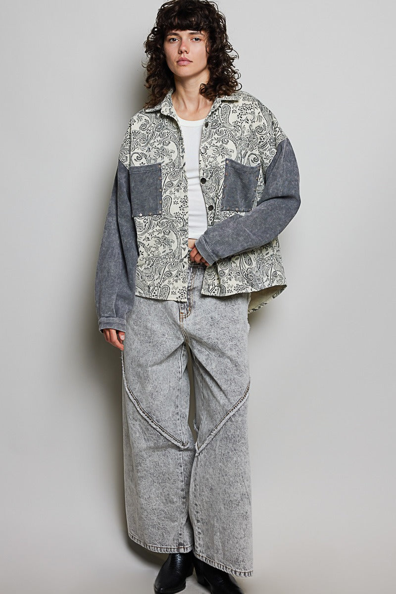 Wayward Mixed Print Shacket