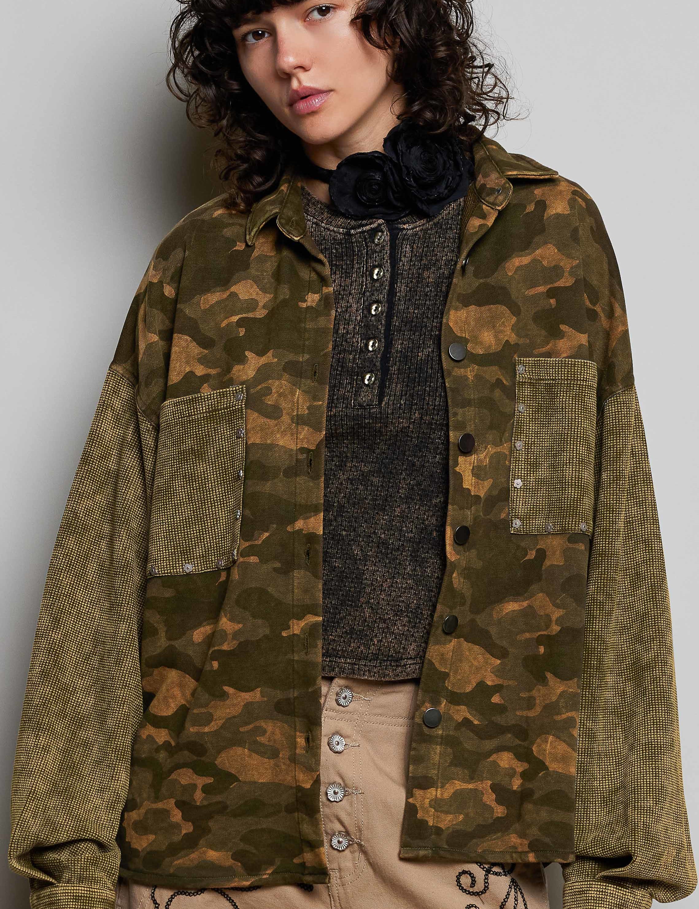 Wayward Mixed Print Shacket