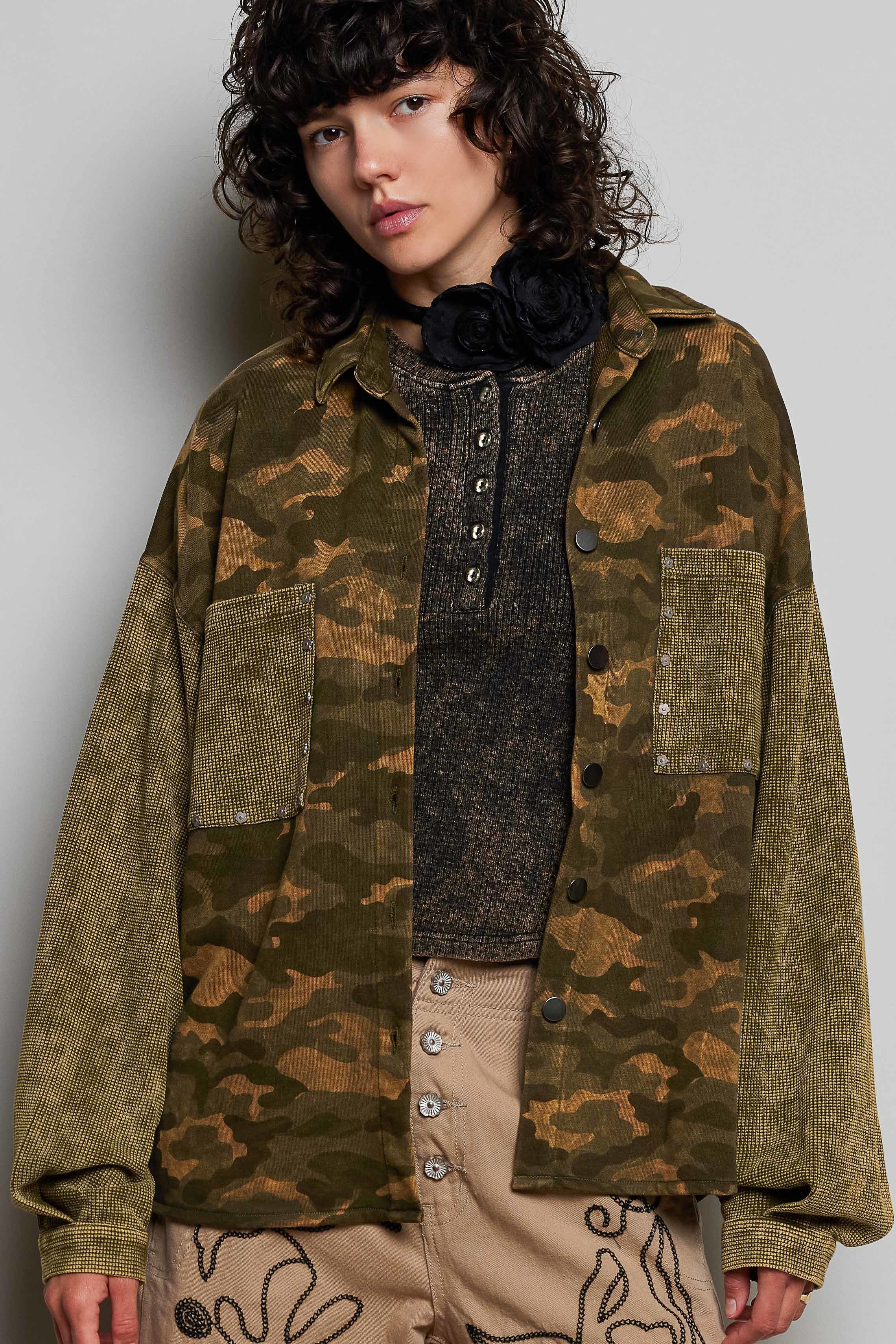 Wayward Mixed Print Shacket