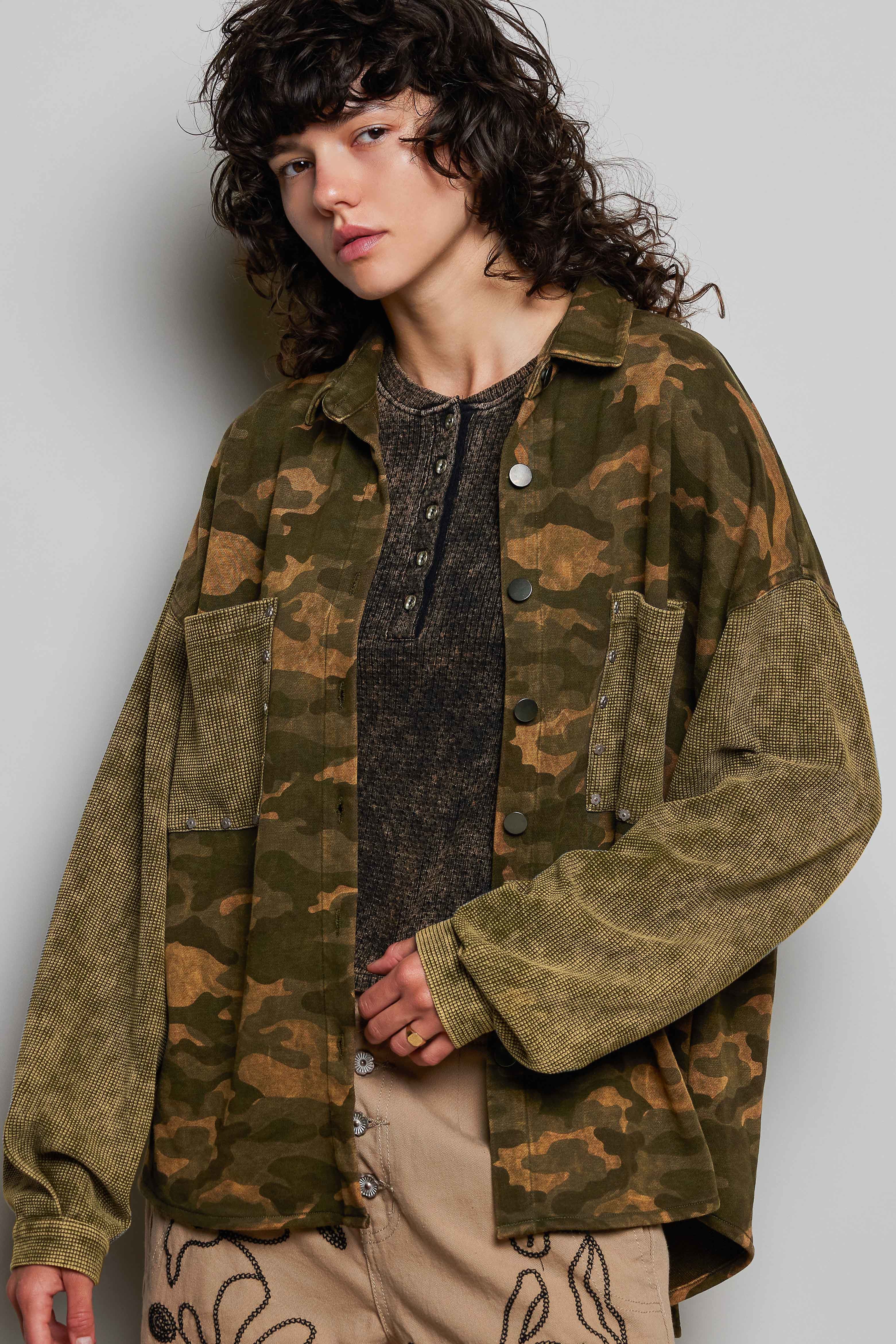 Wayward Mixed Print Shacket